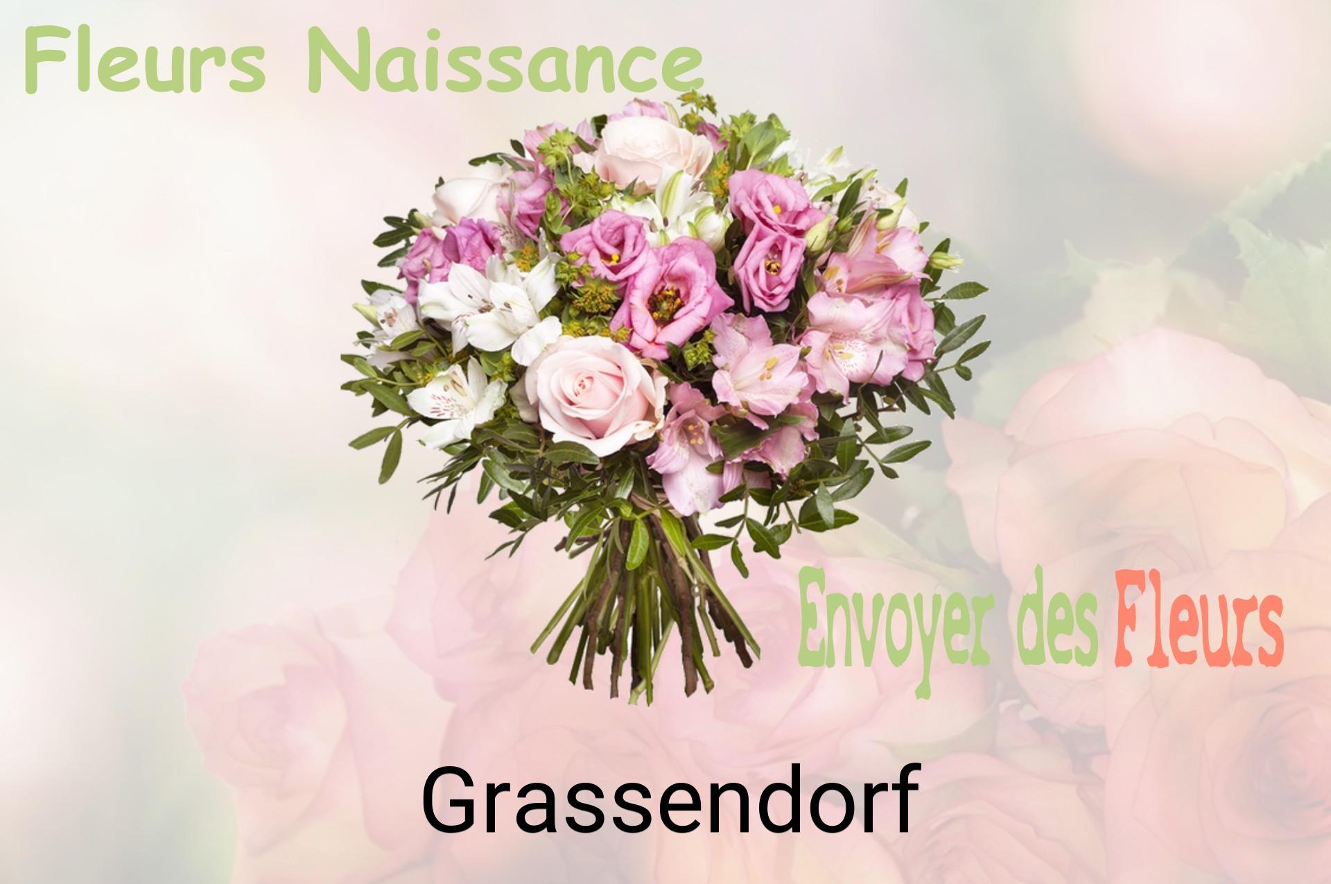 Bouquet de fleurs de naissance livré à Grassendorf