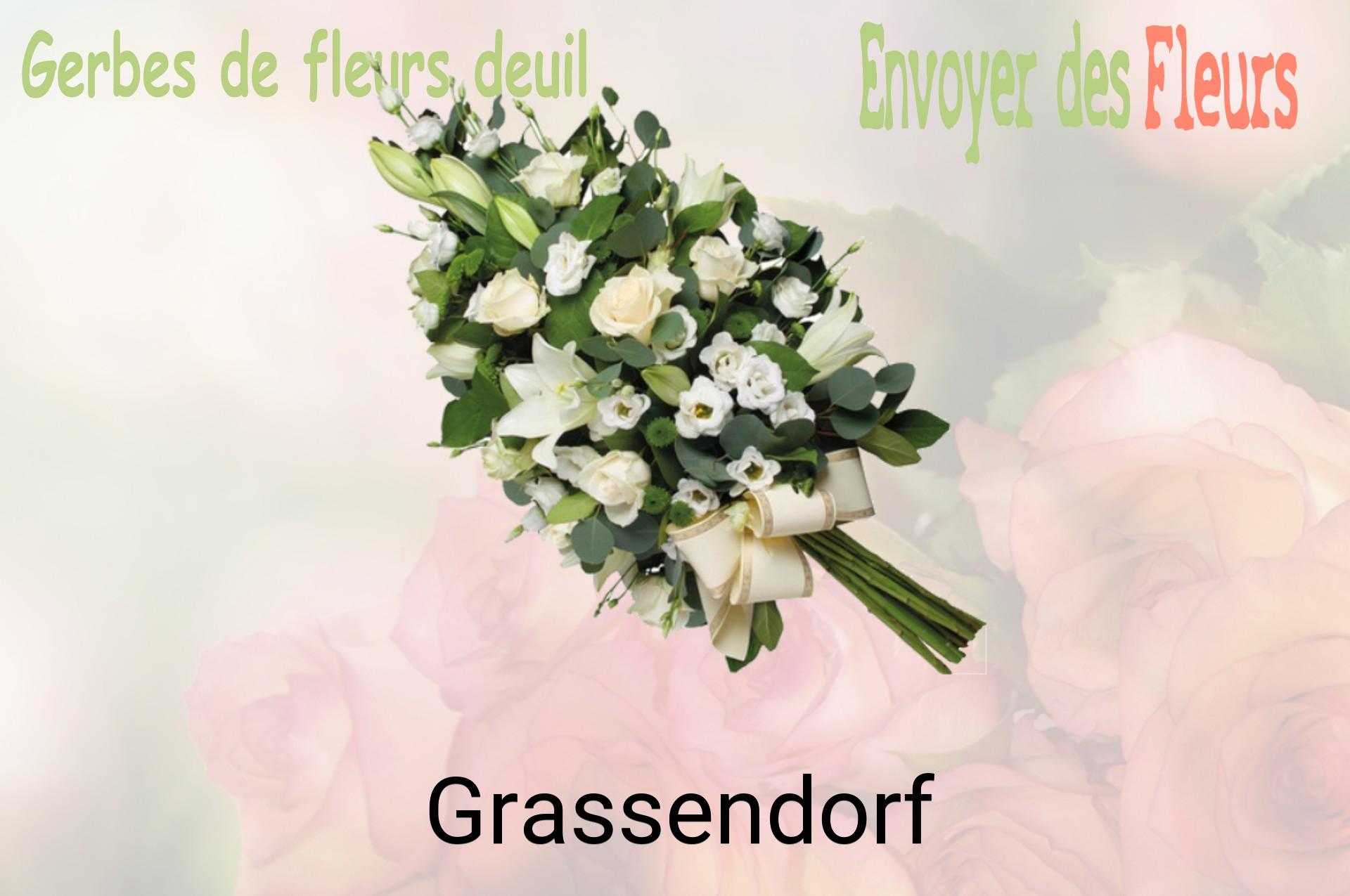 Gerbe de fleurs de deuil livrée à Grassendorf
